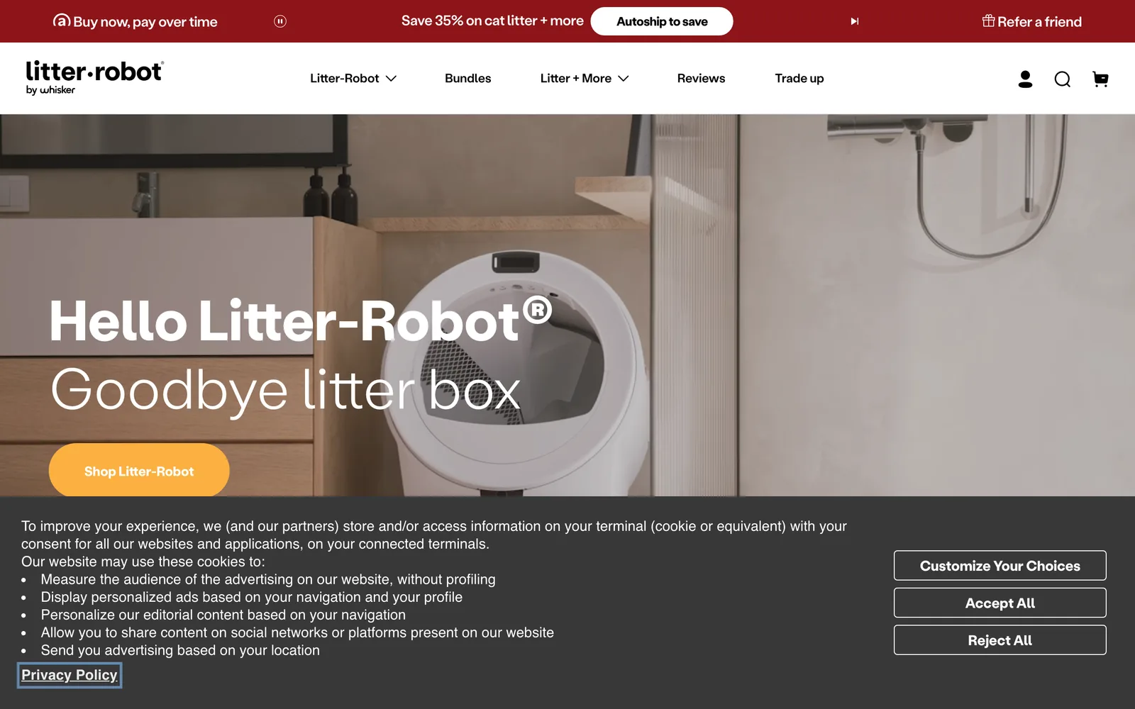 Litter-Robot product homepage